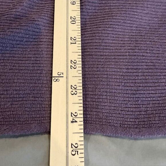 Ella Moss Kaylan Ribbed Knit Sweater Lilac Purple V-neck Size Small - Picture 9 of 11